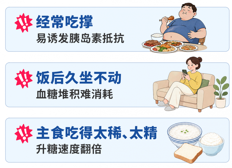 有這3個吃飯習慣的人，餐后血糖更容易失控